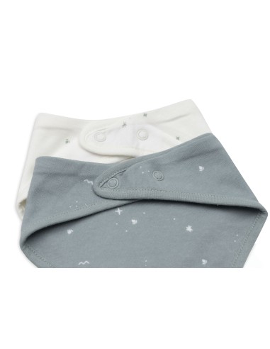 Lot de 2 Bavoirs Bandana Twinkling Sea Green