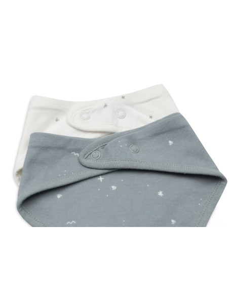 Lot de 2 Bavoirs Bandana Twinkling Sea Green