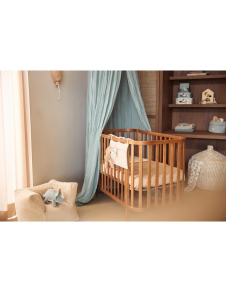 Fauteuil Pouf pour Enfant Velours Côte Beige