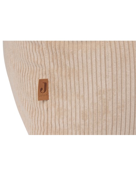 Fauteuil Pouf pour Enfant Velours Côte Beige