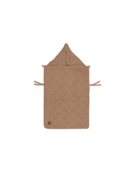 Nid d'ange Chancelière tricot et polaire Check Knit Biscuit