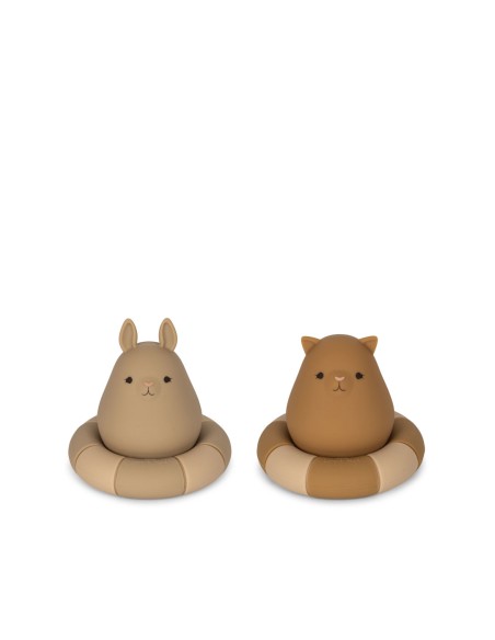 Set de jouets de bain Swim Ring Chat et Lapin Warm Clay Mix