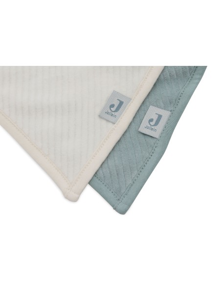 Lot de 2 Bavoirs Bandana Velvet Rib Sea Green