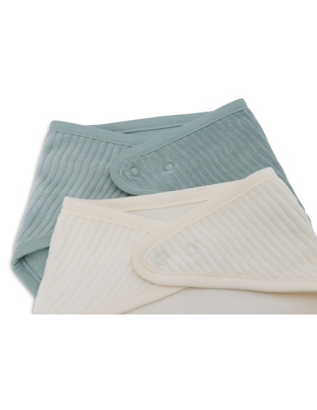 Lot de 2 Bavoirs Bandana Velvet Rib Sea Green