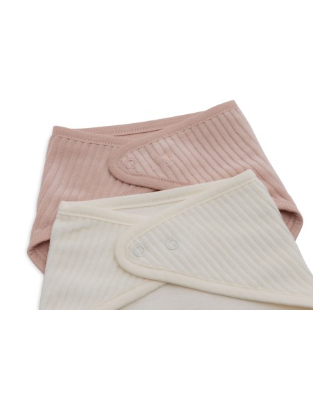 Lot de 2 Bavoirs Bandana Velvet Rib Wild Rose