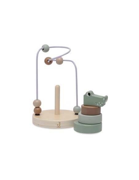 Tour d'empilage en Bois à Spirale Jungle Jambo Croco