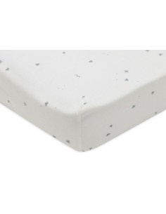 Drap housse en jersey de coton Twinkling Sea Green 70x140cm