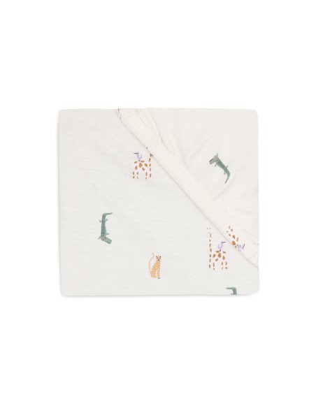 Drap housse en jersey de coton Jungle Jambo 40x80cm
