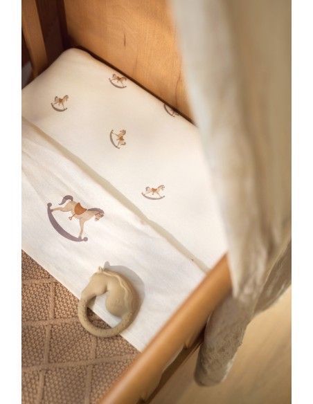 Drap housse en jersey de coton Nostalgic Ride 60x120cm