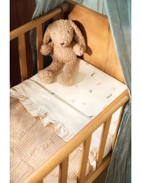 Drap housse en jersey de coton Jungle Jambo 40x80cm