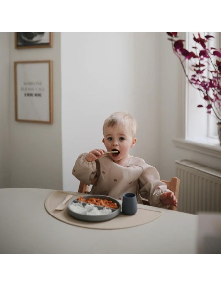 Pré Cuillères d'apprentissage Mushie (x2) Verte & Sable