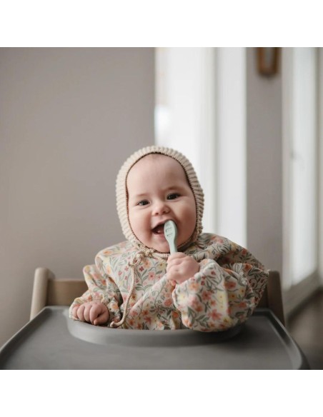 Pré Cuillères d'apprentissage Mushie (x2) Verte & Sable