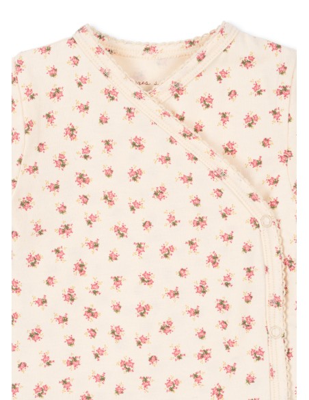 Body croisé à manches longues en coton biologique Bloomie