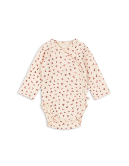 Body croisé à manches longues en coton biologique Bloomie