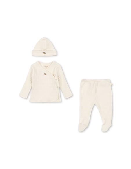 Coffret Cadeau Mia - Première Tenue Ensemble 2 pièces et Bonnet Coton biologique Lemon