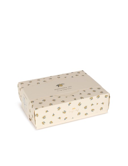 Coffret Cadeau Mia - Première Tenue Ensemble 2 pièces et Bonnet Coton biologique Lemon
