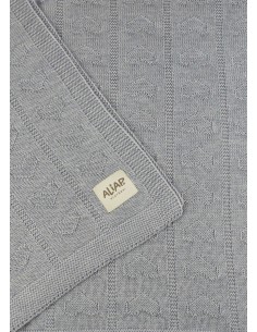 Couverture pour bébé en Laine de Mérinos 75 x 100 Gris... 2