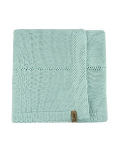 Couverture pour bébé en Laine de Mérinos 75 x 100 Vert d'Eau