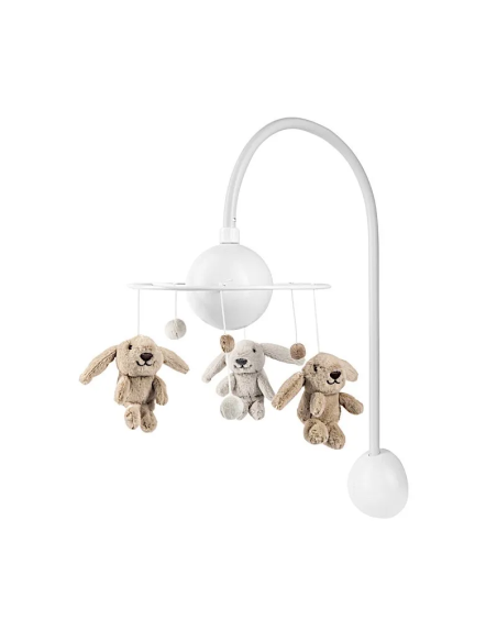 Mobile de lit musical Milo Lapins - rechargeable à télécommande