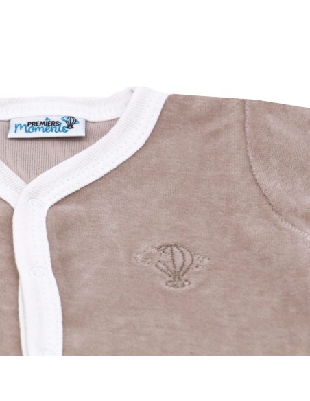 Pyjama Velours Beige Coton biologique