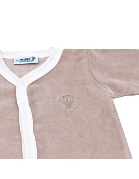 Pyjama Velours Beige Coton biologique