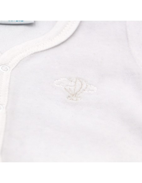 Pyjama Velours Blanc en Coton biologique