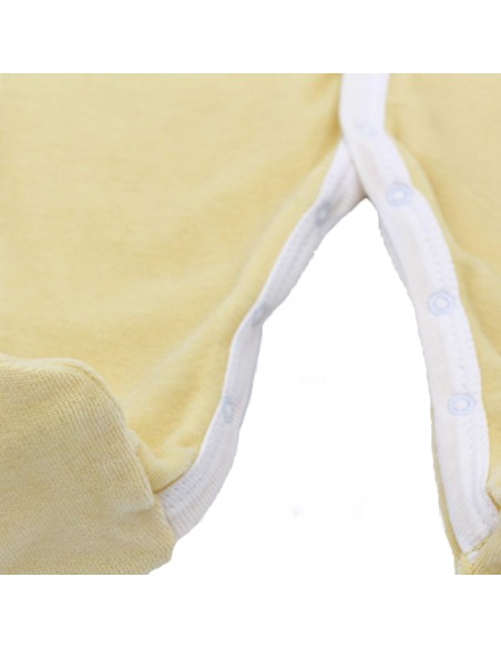 Pyjama Velours Jaune Mimosa en Coton biologique
