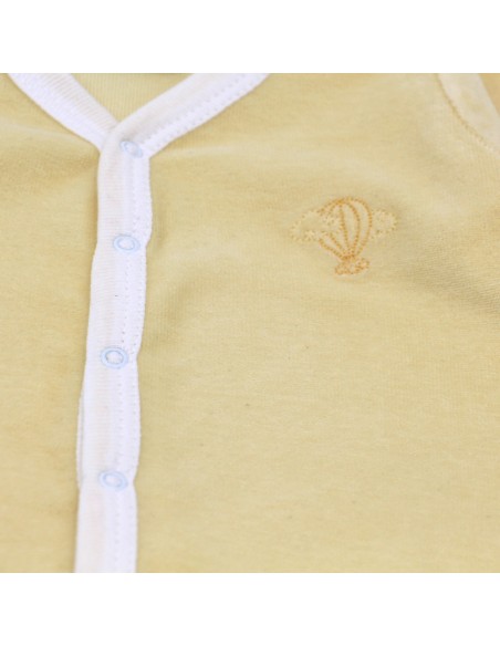 Pyjama Velours Jaune Mimosa en Coton biologique