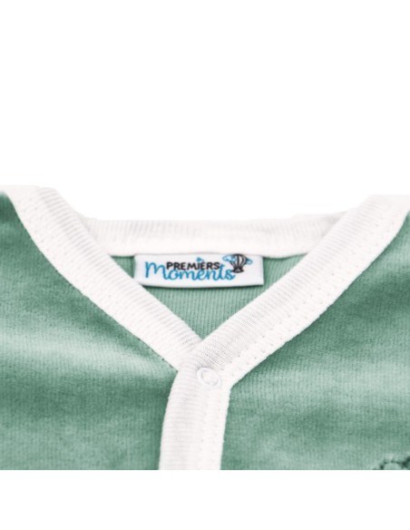 Pyjama Velours Vert Forêt en Coton biologique