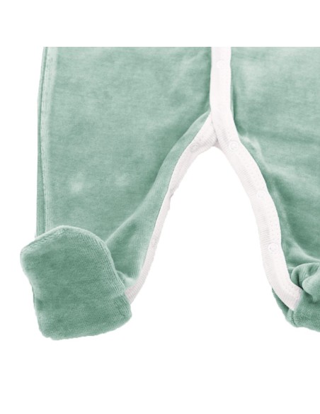 Pyjama Velours Vert Forêt en Coton biologique