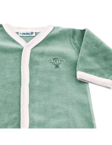 Pyjama Velours Vert Forêt en Coton biologique