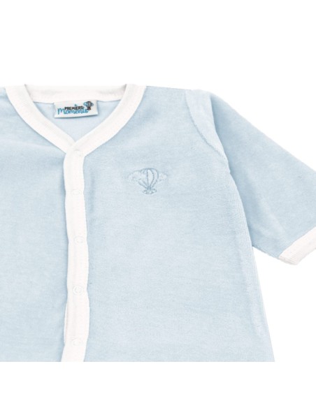 Pyjama Velours Bleu Azur en Coton biologique