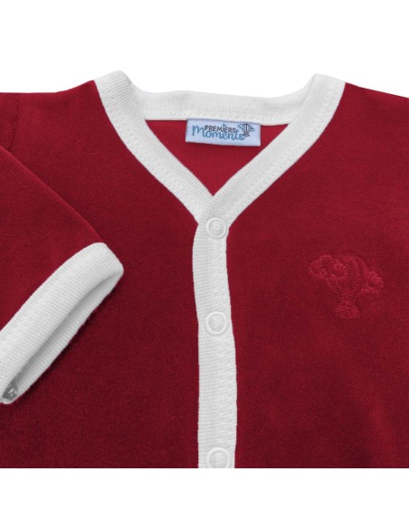 Pyjama Velours Cerise en Coton biologique