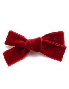 Barrette Gros Nœud Velours - Royaume des Filles