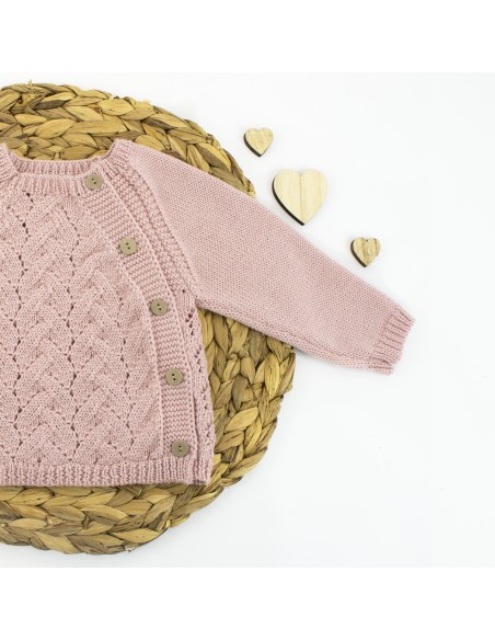 Gilet en Laine de Mérinos Rose