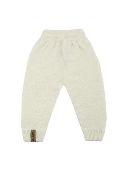 Pantalon en Laine de Mérinos Crème