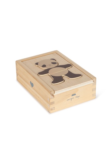 Puzzle en Bois Animaux Teddy Dress Konges Slojd