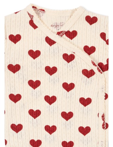 Body croisé à manches longues en coton...