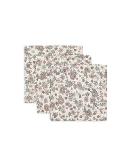 Lot de 3 mini langes Retro Flowers