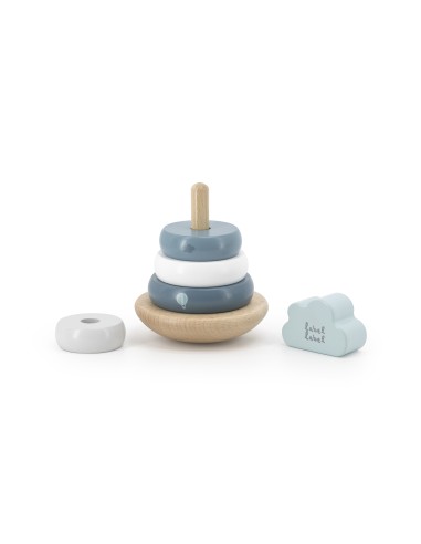 Pyramide à empiler en Bois Vert - Label Label