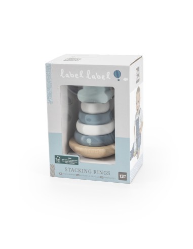 Pyramide à empiler en Bois Vert - Label Label