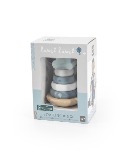 Pyramide à empiler en Bois Vert - Label Label