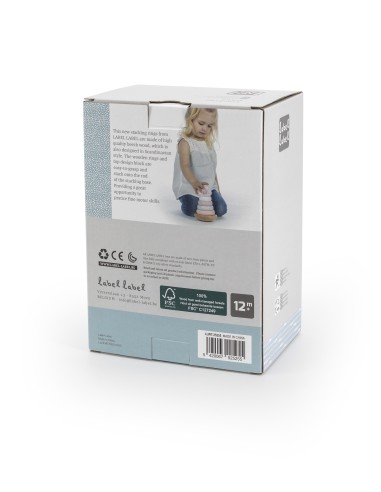 Pyramide à empiler en Bois Vert - Label Label