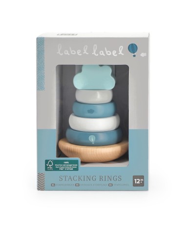 Pyramide à empiler en Bois Vert - Label Label