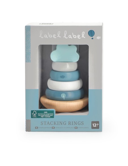 Pyramide à empiler en Bois Vert - Label Label