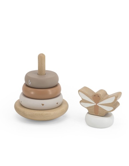 Pyramide à empiler en Bois Nougat - Label Label