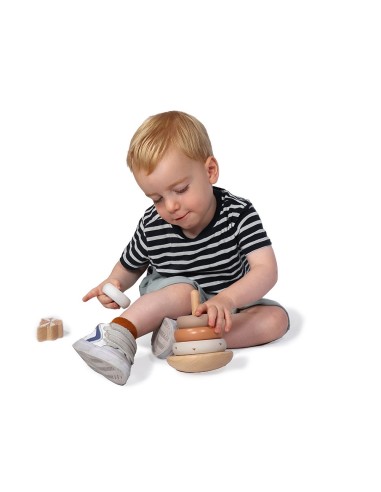 Pyramide à empiler en Bois Nougat - Label Label