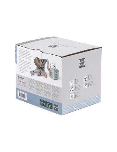 Cube d'Activité en Bois Bleu - Label Label