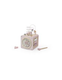 Cube d'Activité en Bois Rose - Label Label 2