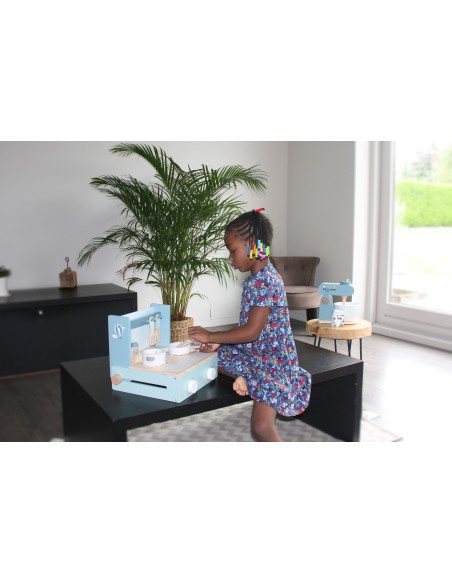 Petite Cuisine Pliable en Bois Vert - Label Label